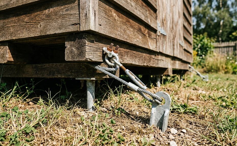 secure shed to ground