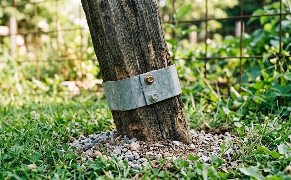 stabilize fence post upright