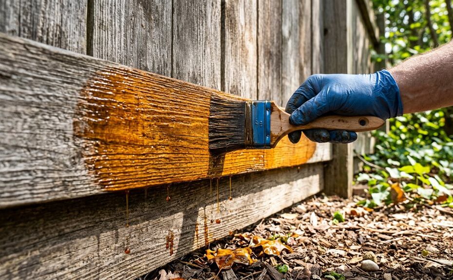 stain wood fence yourself